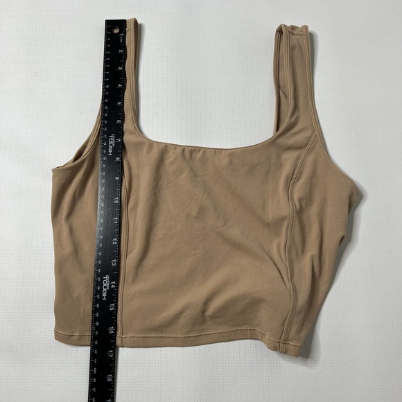 Lululemon Get Centred Crop Tank Nulu- Beech Wood Size 12 Read Description No Tie - Picture 11 of 11